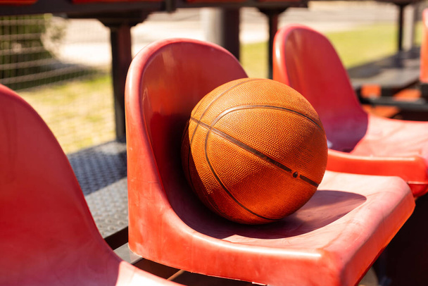 Basketball leather ball court background - 写真・画像