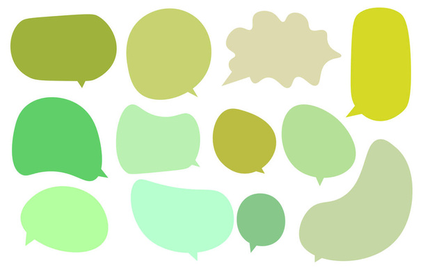Set speech bubbles on white background. chat box or chat vector square and doodle message or communication icon Cloud speaking for comics and minimal message dialog - Διάνυσμα, εικόνα
