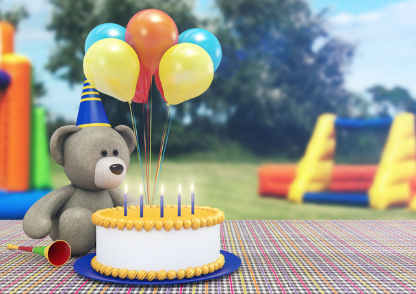 Игрушечный медведь отметил свой день рождения
 - Фото, изображение
