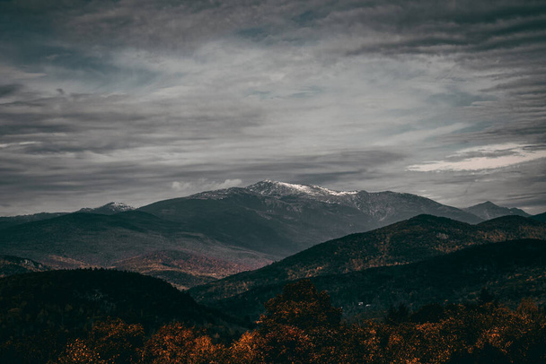 The clouds over the mountains in Mt Washington, New Hampshire - Photo, image