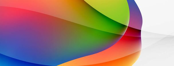 Абстрактний фон. Шаблон кольорової хвилі рідини для шпалер, банерів, фону або посадки
 - Вектор, зображення