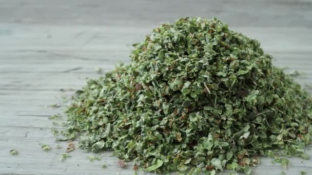 Dry marjoram spice (Origanum majorana) - Footage, Video