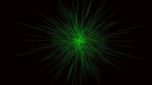 Modern black abstract texture with green light in the center of graphics for backgrounds or illustrations, covers, designs and other artwork. - Foto, Imagem