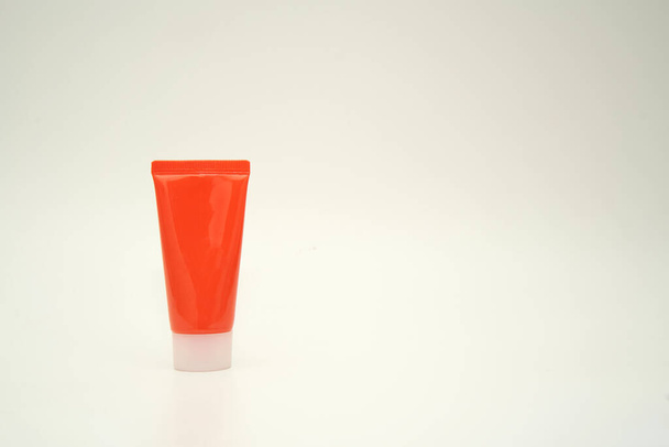 cosmetic cream tube on white - Foto, imagen