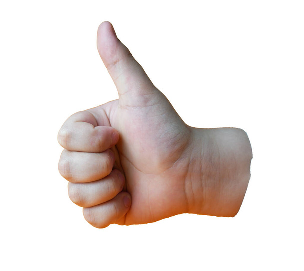 baby hand thumb up for like gesture - Фото, изображение