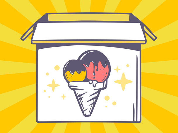 icon of  ice cream - Wektor, obraz
