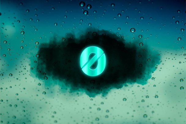 OGN-Münzsymbol mit Hintergrunddesign für Kryptowährungen - Foto, Bild