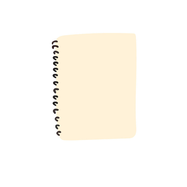 Illustratie van een notitieblok op een veer geïsoleerd op witte achtergrond. - Vector, afbeelding