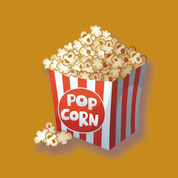 LIFESTYLE. POPCORN. IT'S TIME FOR A MOVIE AT THE CINEMA. DIVERSIFIED COLORED BACKGROUND. - Foto, afbeelding