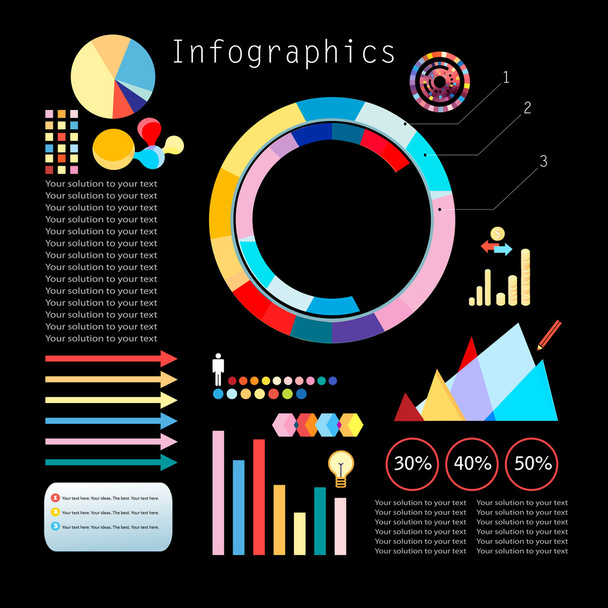set of infographics - Vector, afbeelding