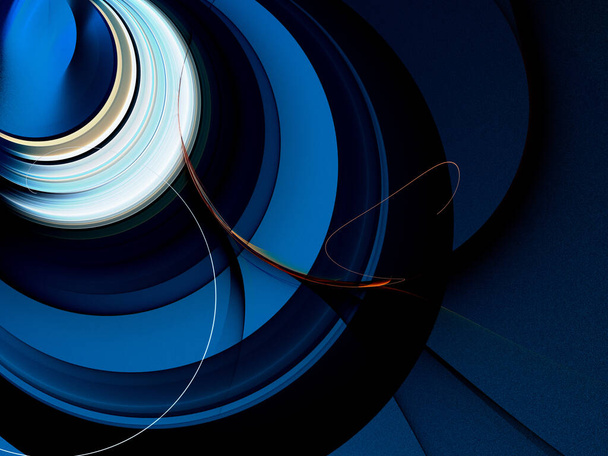 blue abstract fractal background 3d rendering - Foto, Bild