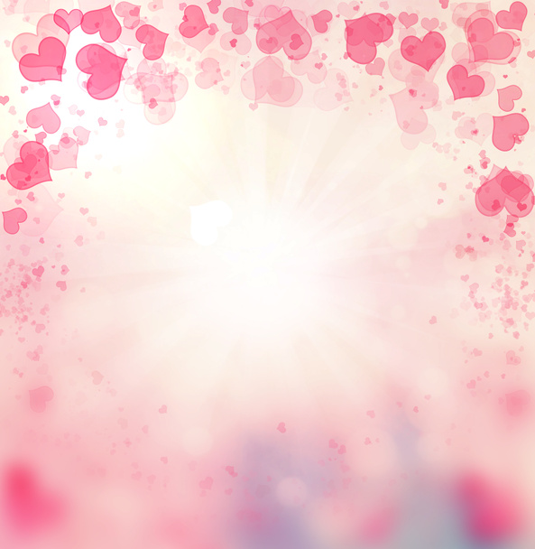 Valentine serca różowe tło. Zbliża się dzień Wa - Zdjęcie, obraz