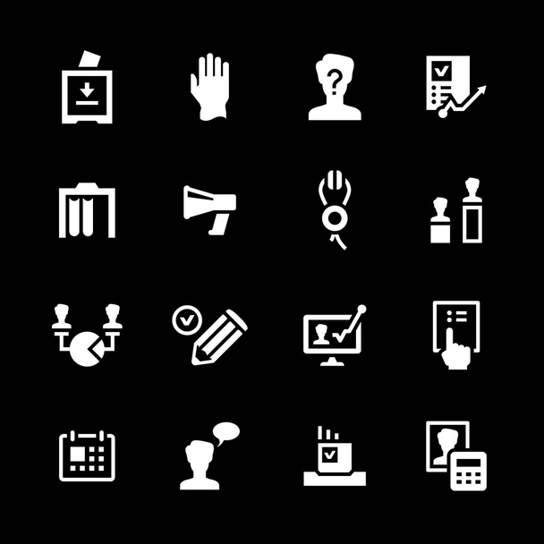Set iconen van verkiezingen - Vector, afbeelding