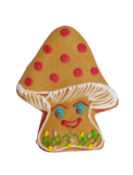İzole mantar şekli ile renkli gingerbread - Fotoğraf, Görsel