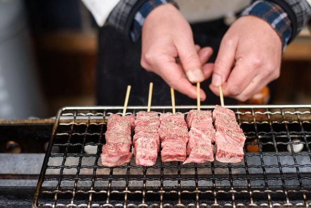 Japanese beef grilling at Takayama. - Fotó, kép