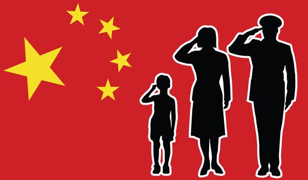Cina soldato saluto familiare
 - Vettoriali, immagini