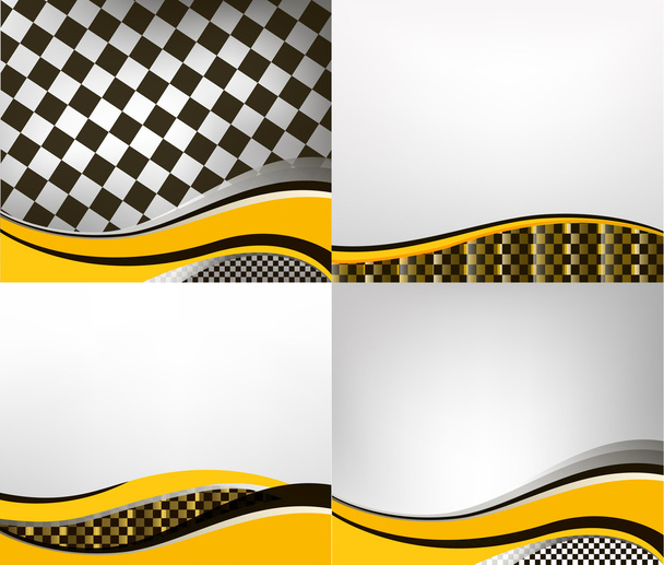 Set of checkered vector flag background. Eps10 - ベクター画像