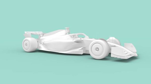 3D rendering of a fast modern aerodynamic efficient innovative race automobile car. Render in blank empty space model studio. Fast technical turbo transport vehicle.Studio render. - Photo, Image