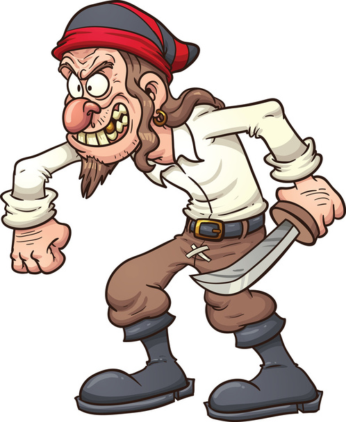 Cartoon pirate - Vecteur, image