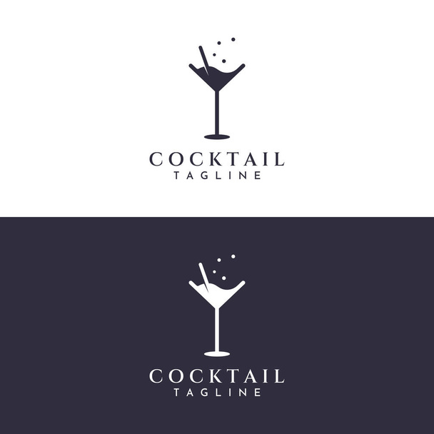 Alcohol cocktail logos, nightclub drinks.Logos for nightclubs, bars and more. - Διάνυσμα, εικόνα