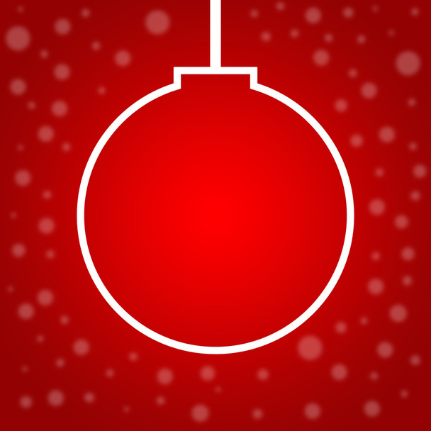abstract red background with Christmas balls - Foto, afbeelding