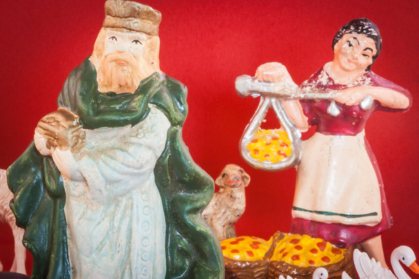 antique nativity scene figures - Photo, Image