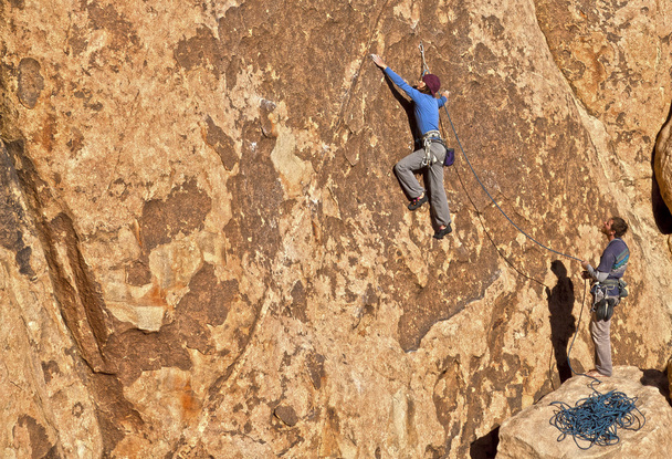 Team of climbers on the wall. - Photo, Image