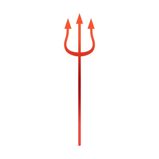 Trishula trident vector illustration. Trishula weapon of Lord Shiva. Isolated on white background - Vetor, Imagem
