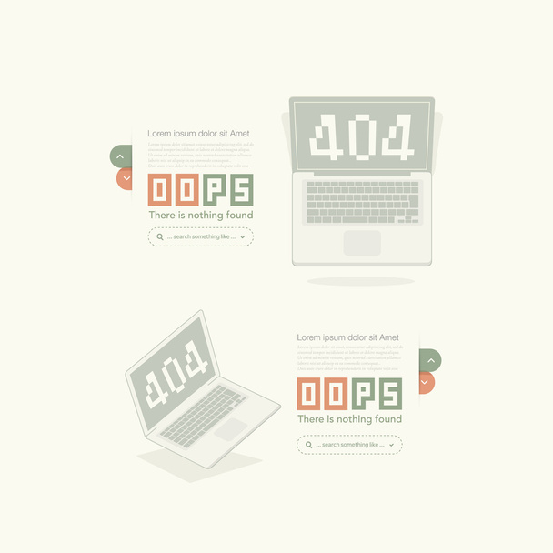 Element Webseiten-Design-Vorlage: Seite nicht gefunden, 404 Fehler - Vektor, Bild