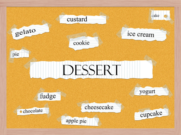 Concetto di parola del cartongesso del dessert
 - Foto, immagini