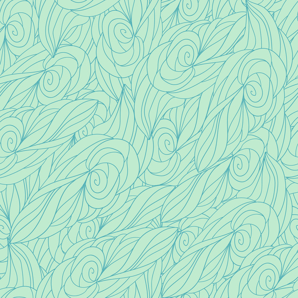 doodle seamless floral pattern hair - ベクター画像