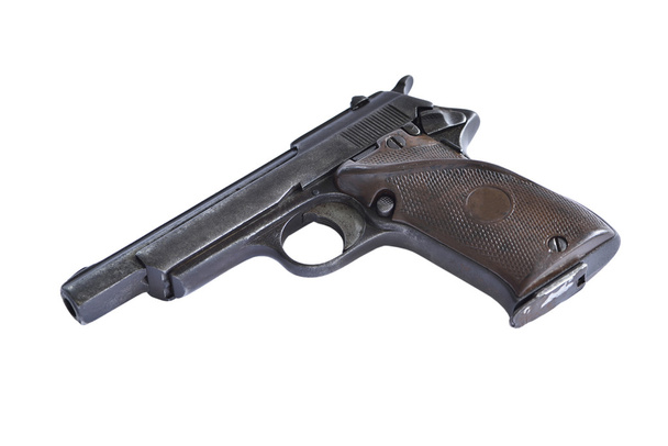Старая пушка на белом фоне
 - Фото, изображение