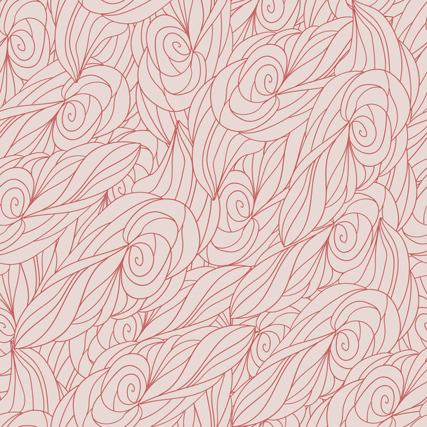 doodle seamless floral pattern hair - Vektor, obrázek