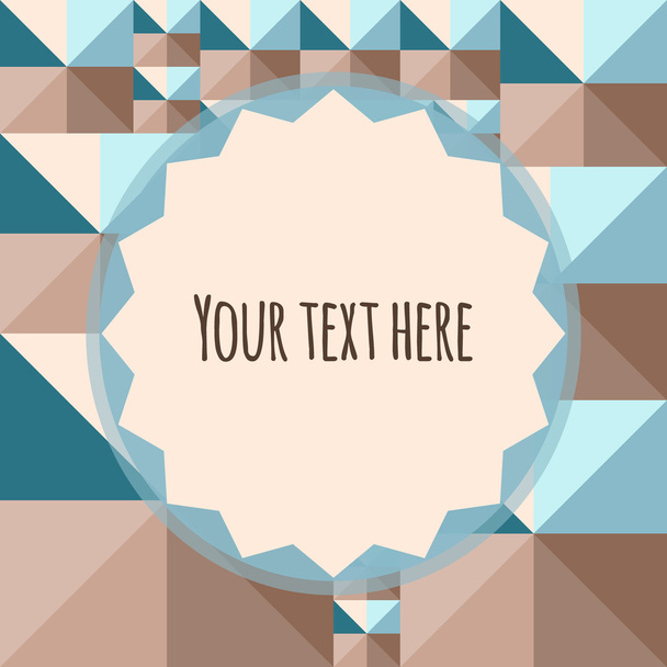 geometric abstract background with frame for text or photos - Vettoriali, immagini