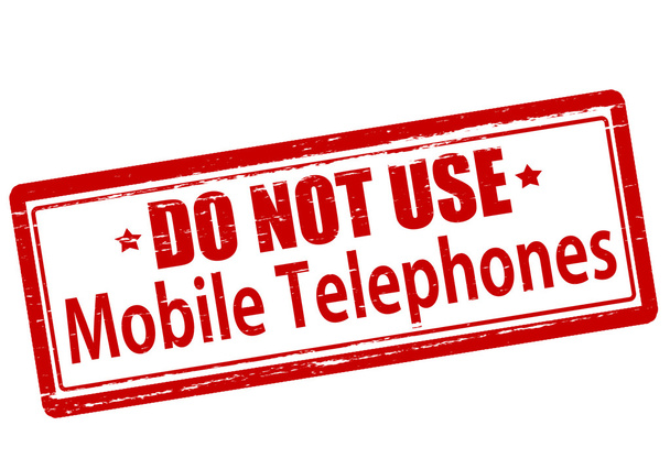 Ne használja a mobil telepones - Vektor, kép
