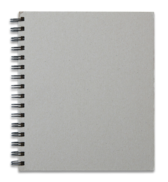 Recycle notebook cover geïsoleerd op witte achtergrond  - Foto, afbeelding
