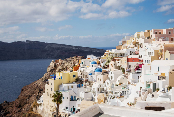 Oia, Greece - October 8, 2021:View of Oia the most beautiful village of Santorini island in Greece during summer - Valokuva, kuva
