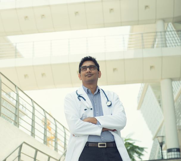 Indian male doctor outdoor - Photo, image