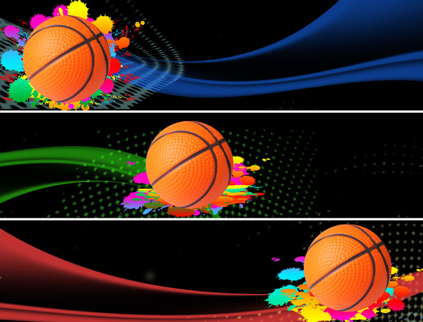 Banderas de baloncesto
 - Vector, imagen