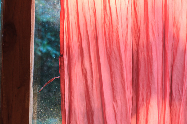 różowy kurtyny - Zdjęcie, obraz