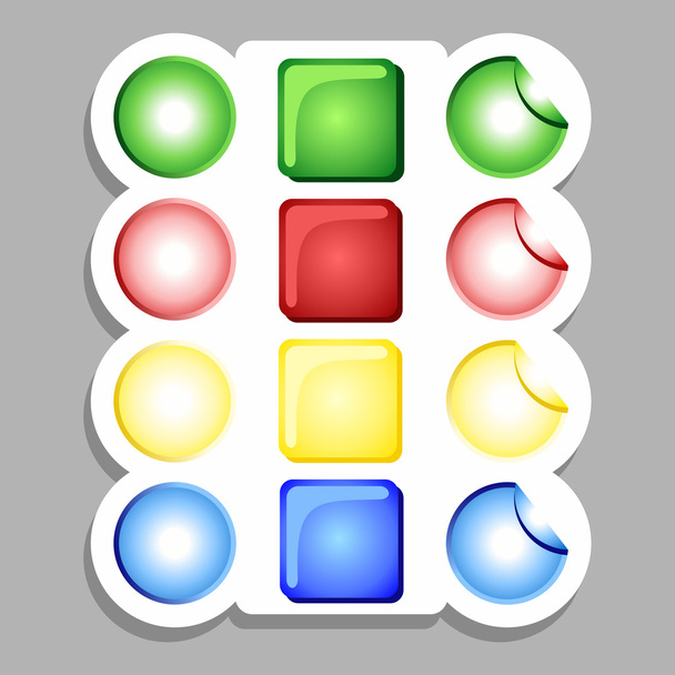 Colored buttons - Vecteur, image