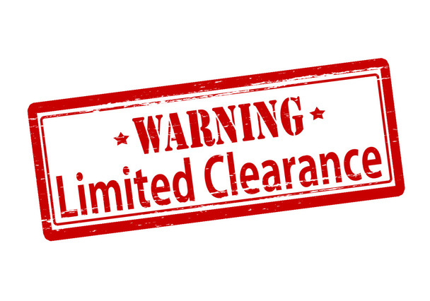 Warning liited clearance - Vector, Image