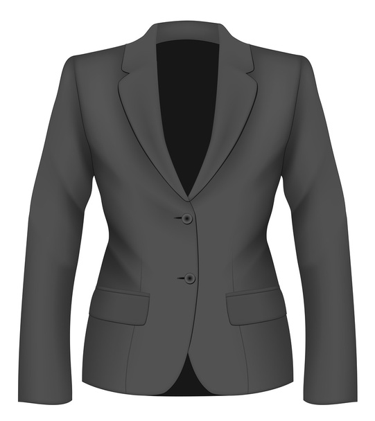 Ladies black suit jacket. - Vector, Imagen