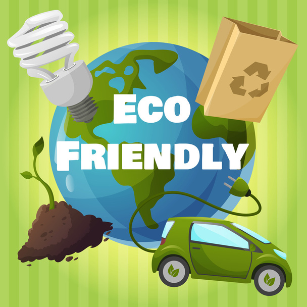 Eco friendly plakát - Vektor, obrázek