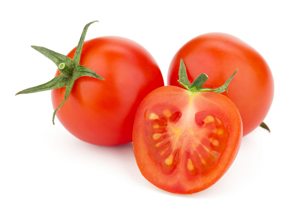 Three cherry tomatoes - Fotoğraf, Görsel