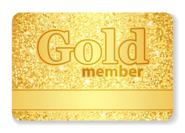 Μέλος Gold Vip καρτών που αποτελείται από τα glitters - Διάνυσμα, εικόνα
