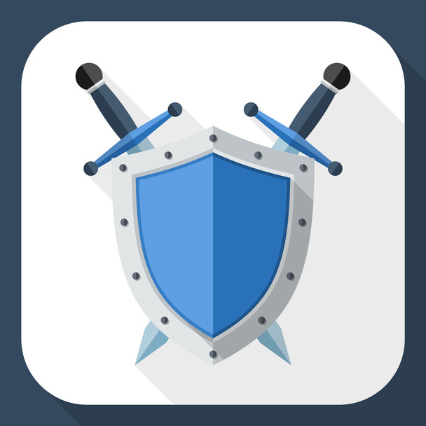 Shield and Swords - Vector, Image