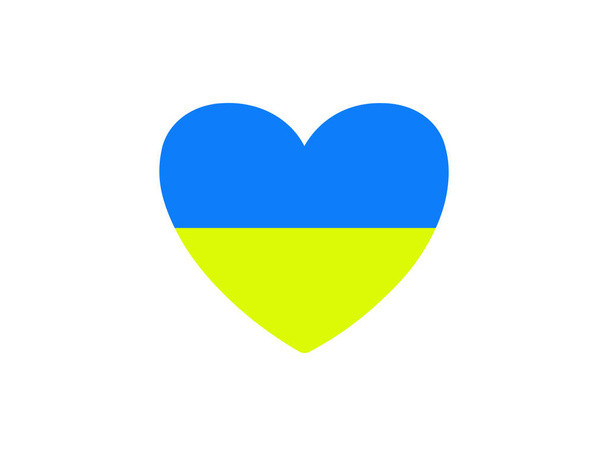 Heart vector sign. The heart is blue-yellow. Symbol of freedom. Victory colors of the flag of Ukraine. - Vettoriali, immagini