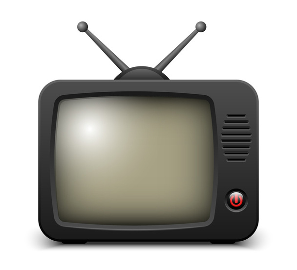 Retro TV set - Vector, Image