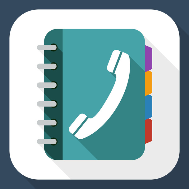 Phone book icon - Vector, Image
